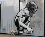 Yoda w. little kid graffiti.webp