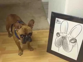 Frenchie caricature